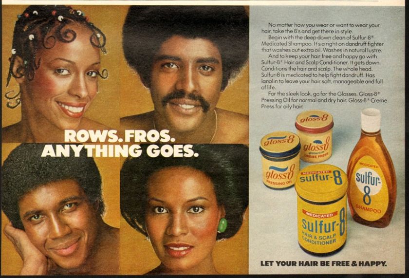 1976 Print Ad Rows Fros Anything goes Sulfer 8 Hair  