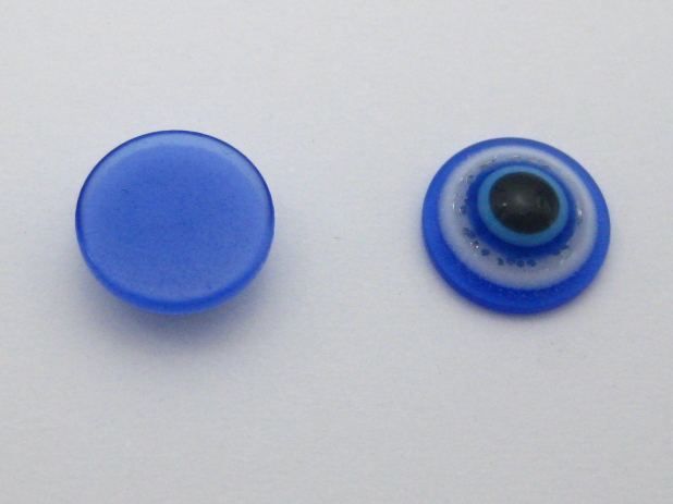 200 Acrylic Blue Flatback Kabbalah Evil Eye Beads 9mm  