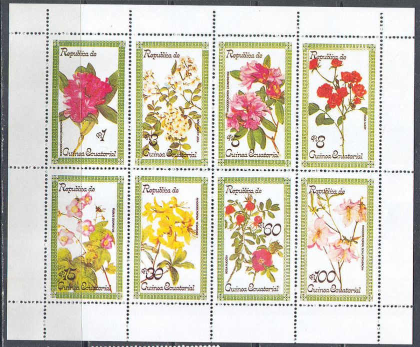 0394 Flora Flowers Blumen Guinea Eq Sheet MNH **  