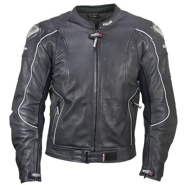  Leather Motorcycle Jacket with Perforated Leather Panels XL  