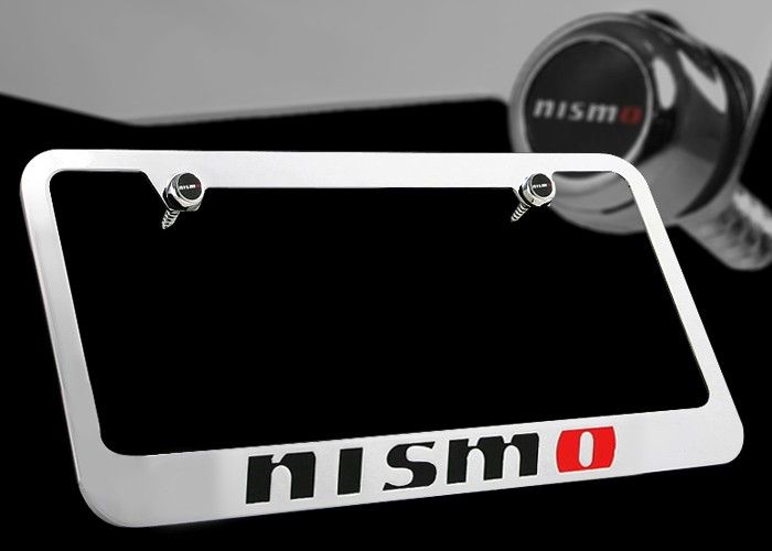 Nissan Nismo Front Rear Chrome Metal License Plate Frame with Nismo 
