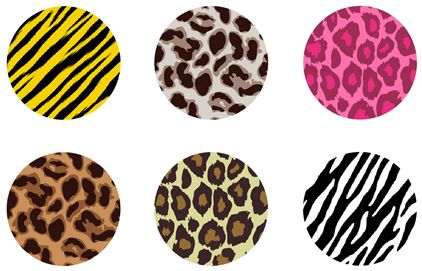 ANIMAL PRINT pins buttons leopard tiger zebra punk emo  