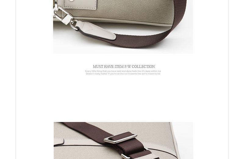   Leather Shoulder Cross Body Briefcase Bag UG101 Color Black Gray Beige