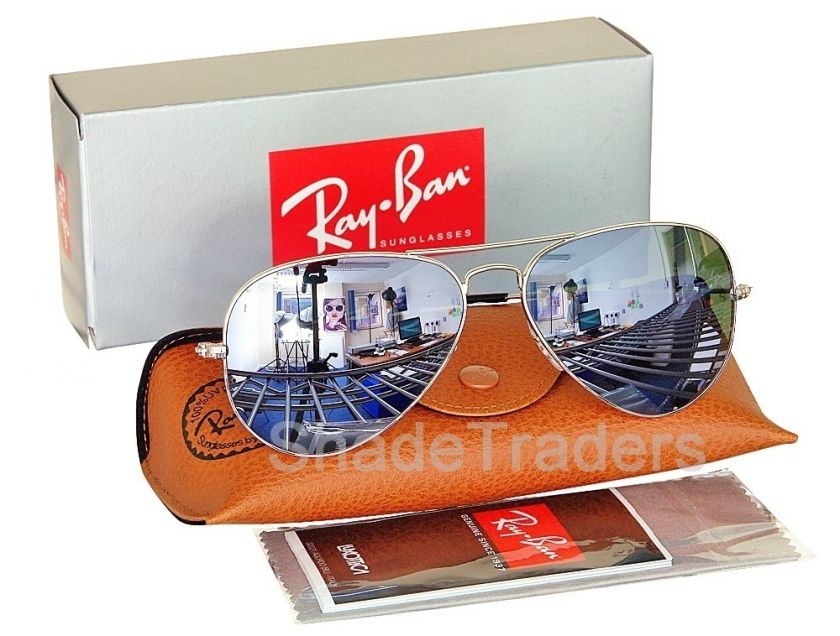 NEW Ray Ban Aviator Sunglasses Silver Mirror 3025 W3275  