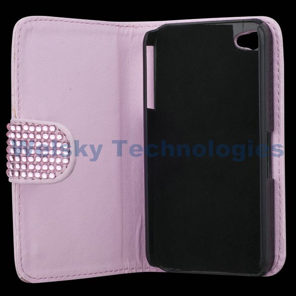   HELLO KITTY LEATHER BLING FLIP CASE FOR IPHONE 4S 4 4G 4Gs PC99  