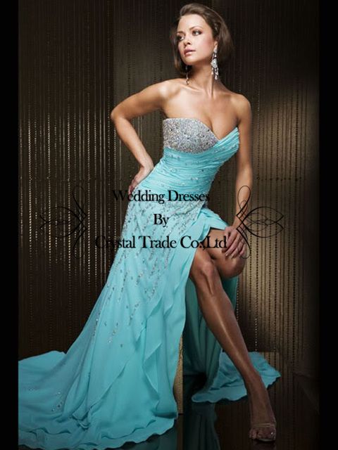  Beaded Wedding Bridal Gown Formal Prom Evening Girl Party Dresses