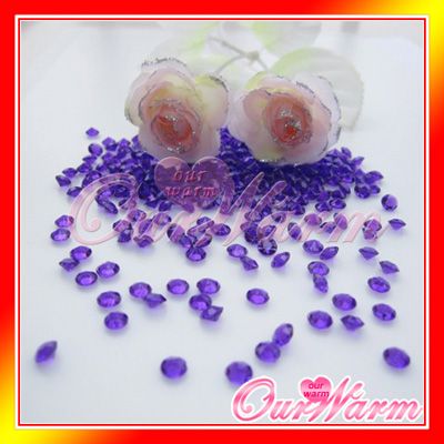 1000 Purple Diamond Confetti 4.5mm Wedding Party Decor  