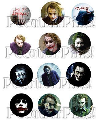 The DARK KNIGHT (12) Pins / Buttons   Batman Joker Film  