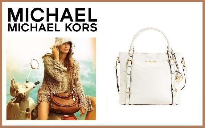 MICHAEL Michael Kors Handbag, Bedford Large Tote Vanilla,Shoulder Bag 