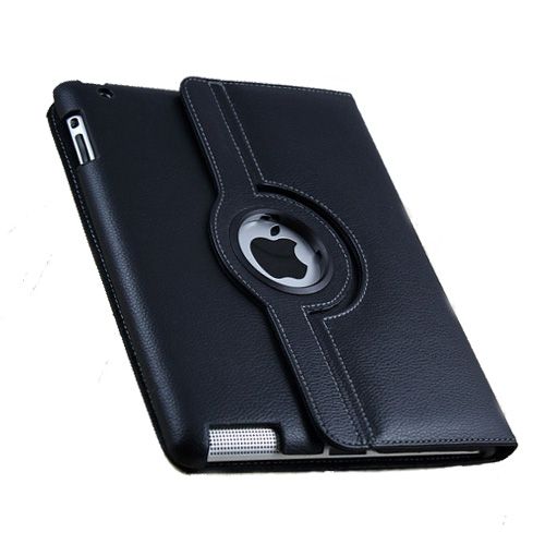 iPad 2 360 Rotating Magnetic Leather Case Smart Cover with swivel 