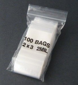 100 2 x 3 2 Mil Ziplock Zip Lock Bags 2x3 ZipLoc  