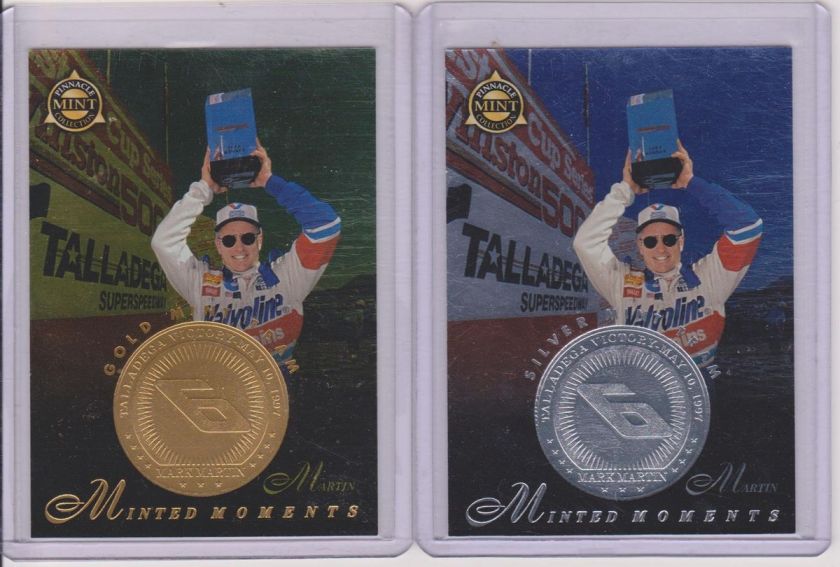 1998 PINNACLE MINT MARK MARTIN SILVER AND GOLD MINT TEAM CARDS #25 