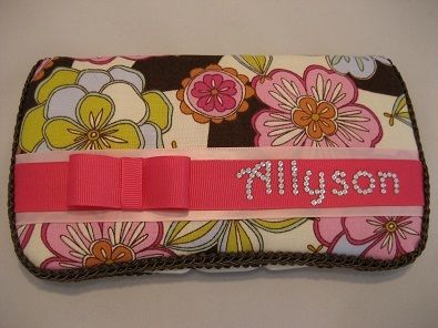 Baby Wipes Diaper Bag Travel Case with BABY GIRLS NAME  