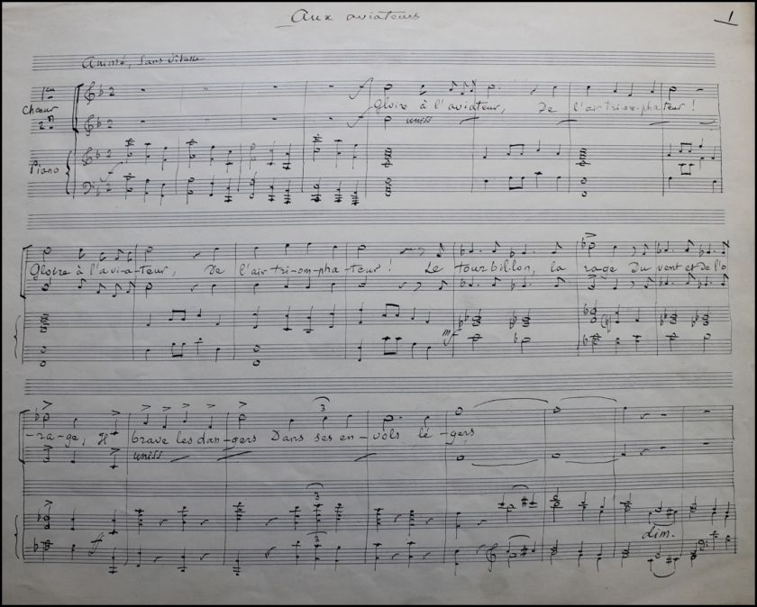 Camille SAINT SAENS (Composer) LATE Autograph Choral Manuscript 