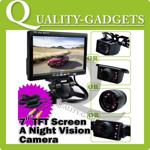 Car Rear View Kit  7 LCD Monitor +Wireless CMOS Camera